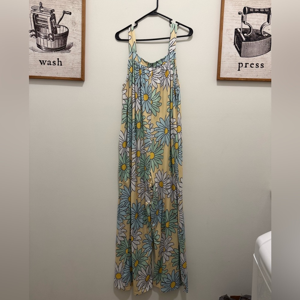 Floral Romper with Daisy Print